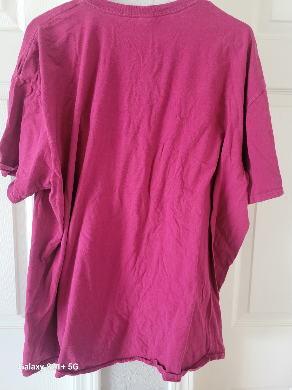 Women's Short Sleeve Graphic Tee - Raspberry Pink Bacon & Egg Design - Picture 4 of 4